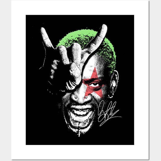 The Worm - Dennis Rodman Wall Art by lightsdsgn